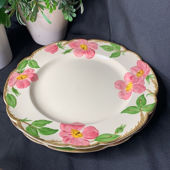 Set of 2 VTG Franciscan DESERT ROSE 10 1/2โ dinner plates 1953 to 1958 design - Picture 6 of 10